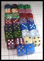 Dice : Dice - 6D Pipped - Variety of 12mm - JA Collection Apr 2024